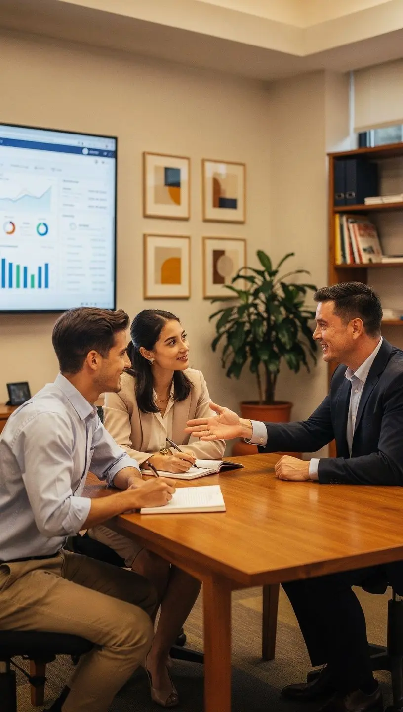 Csoportos tanulás egy offline pénzügyi workshopon, ahol résztvevők aktívan kérdeznek.