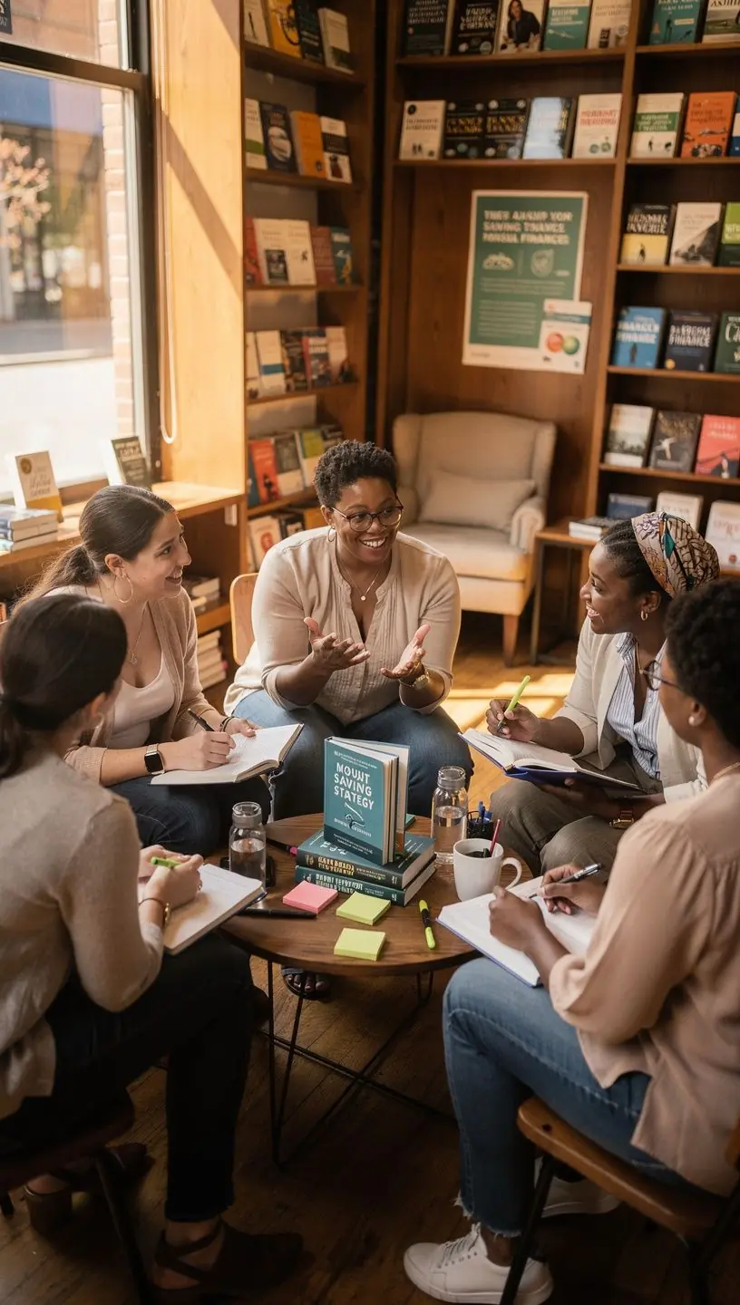 Könyvek és jegyzetek egy asztalon, amelyek a pénzügyi tervezés strukturált tanulását segítik elő.